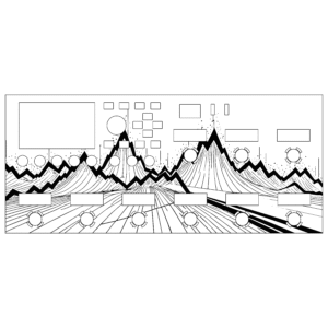 FM9 acrylic screen protector with custom design engrave Black Mountain