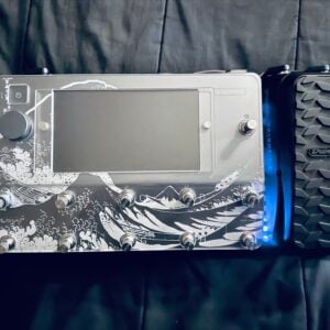 Quad Cortex acrylic screen protector engraved with great wave off kanagawa moon wave