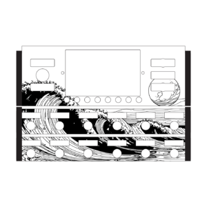 Line 6 Helix Stadium Screen Protector with custom engraving, moon wave